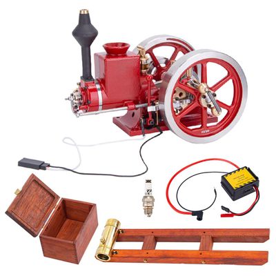 MindXplore Retrol HM-01 Hit and Miss Engine Model+Base Equipment Box+Fuel Tank+Oil Pipe+CDI Igniter+Spark Plug (KIT Set)