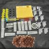 ruehalf 1set Bee Queen Rearing King New Plastic Brown/Green Color Cells Cages Room Cups Cell Cage Cup view 1