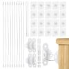 10 Pack Adjustable TV Safety Straps, Stainless Steel Furniture Straps, No-Drill Adhesive Anti-Tip Furniture Anchors for Baby Proofing, Secure Flat Screens Fix to Wall,Cabinet,Dresser,Stand Or Desk view 2