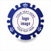 50 Pieces Customizable Clay Poker Chips with Crown Design, 40mm in Diameter, 12g per Chip, Personalized Logo & Pictures Available (Blue)