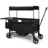 VOOI Stroller Wagon, 2 Seater Kids Wagon, Collapsible with 5-Point Harnesses, Zipper Door, Sun Canopy view 1