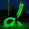 CMYUN Dragon Poi Light Up Dragon Poi with Head, Red Green Led Adult Kid Art Dance Ribbon, Fitness Dragon Streamers Lights with Bag, Juggling Flinging Silk Ribbon Kit(Green,Length - 6m/19.5ft)