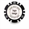50 Pieces Customizable Clay Poker Chips with Crown Design, 40mm in Diameter, 12g per Chip, Personalized Logo & Pictures (Black) view 1