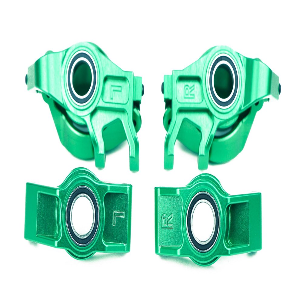 BeaxTurbo Racing Upgrade Parts CNC Aluminum 7075# Steering Blocks C-hub Rear Carrier for TRAXXAS XRT 1/6 (Green)