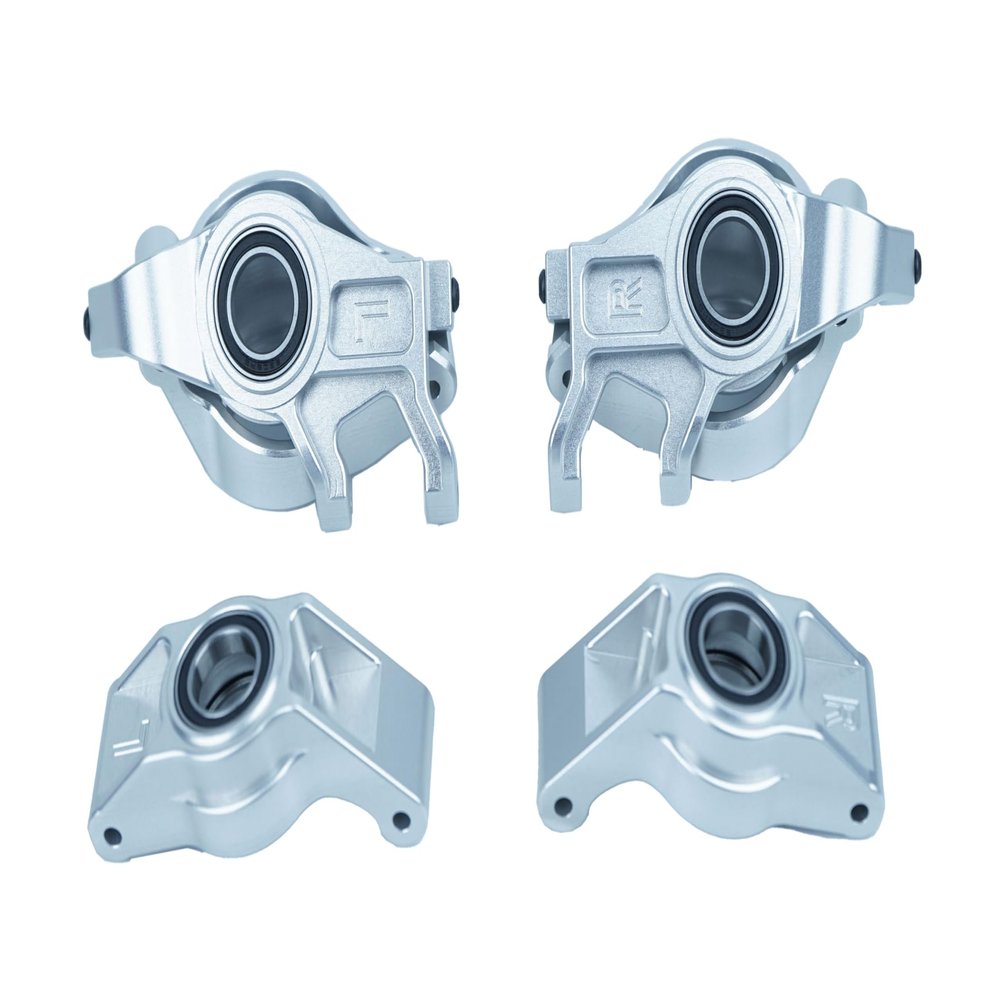 BeaxTurbo Racing Upgrade Parts CNC Aluminum 7075# Steering Blocks C-hub Rear Carrier for TRAXXAS XRT 1/6 (Silver)