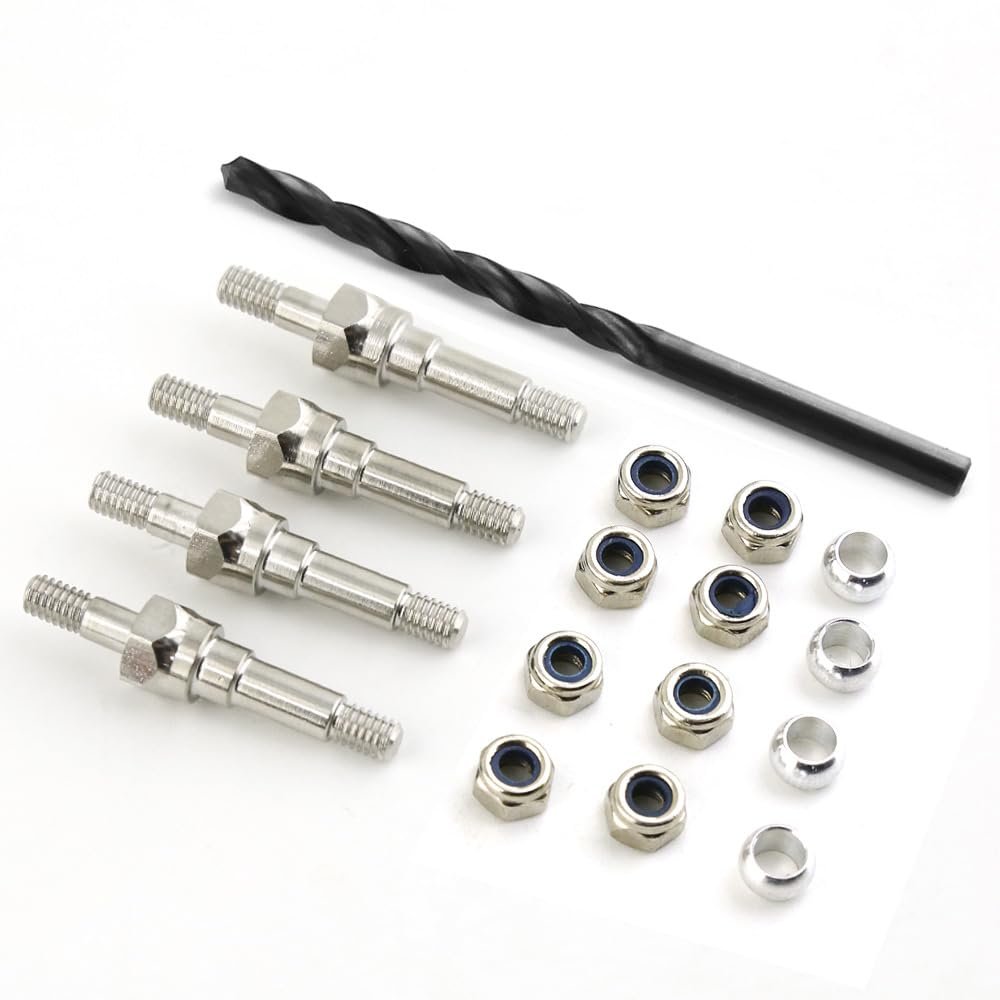 4pcs Steel Metal Shock Standoff Shock Stand for ARRMA 1/8 KRATON Typhon Talion Notorious 1/7 Infraction 6S RC Car Upgrades(Silver)