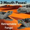 3D Printed Rock Rattlesnake - Articulating 3D Printed Snake - Surprise Eye Color and Retractable Fangs - Functional Ratte (21" Long) view 3
