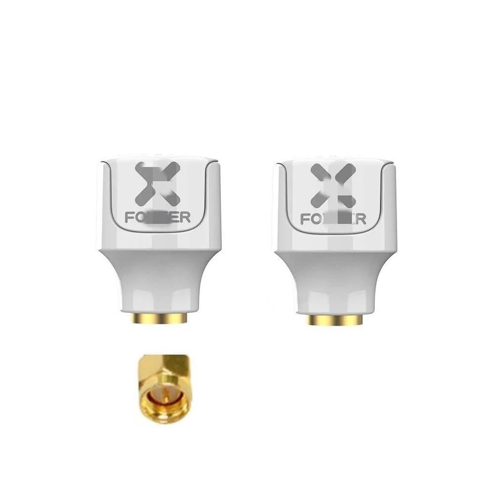 for Foxeer Lollipop 4 for Stubby ant 2.6DBi 5.8G RHCP LHCP FPV SMA RPSMA Micro Mushroom Receiver ant for FPV RC Drone Goggle(2PC LHCP White SMA)