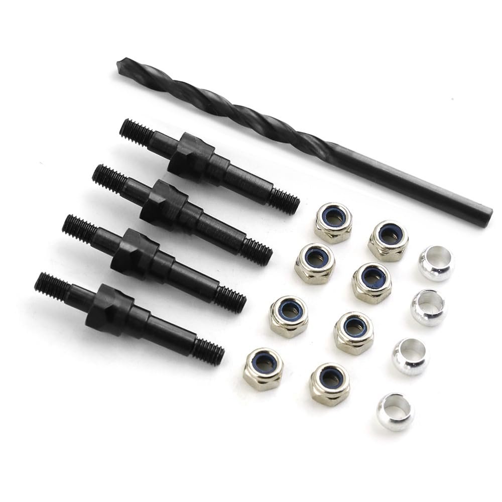 4pcs Steel Metal Shock Standoff Shock Stand for ARRMA 1/8 KRATON Typhon Talion Notorious 1/7 Infraction 6S RC Car Upgrades(Black)