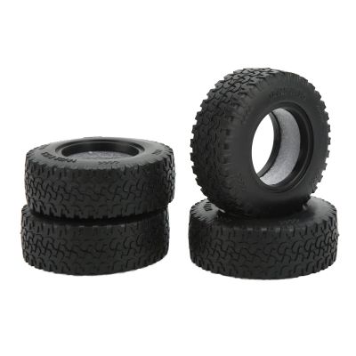 RiToEasysports 1.55 Inch Rubber Wheel Tires, Black, 75mm Diameter, for CC01 LC70 LC80 1/18 Air UTB18 Capra, 4-Pack