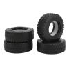 RiToEasysports 1.55 Inch Rubber Wheel Tires, Black, 75mm Diameter, for CC01 LC70 LC80 1/18 Air UTB18 Capra, 4-Pack view 1