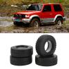 RiToEasysports 1.55 Inch Rubber Wheel Tires, Black, 75mm Diameter, for CC01 LC70 LC80 1/18 Air UTB18 Capra, 4-Pack view 2