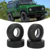 RiToEasysports 1.55 Inch Rubber Wheel Tires, Black, 75mm Diameter, for CC01 LC70 LC80 1/18 Air UTB18 Capra, 4-Pack view 3