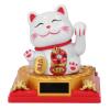 Solar Waving Cat, Lucky Charm Waving Cat Solar Powered Plastic Figure for Home Office Car Decor (L) view 3