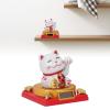 Solar Waving Cat, Lucky Charm Waving Cat Solar Powered Plastic Figure for Home Office Car Decor (L) view 4