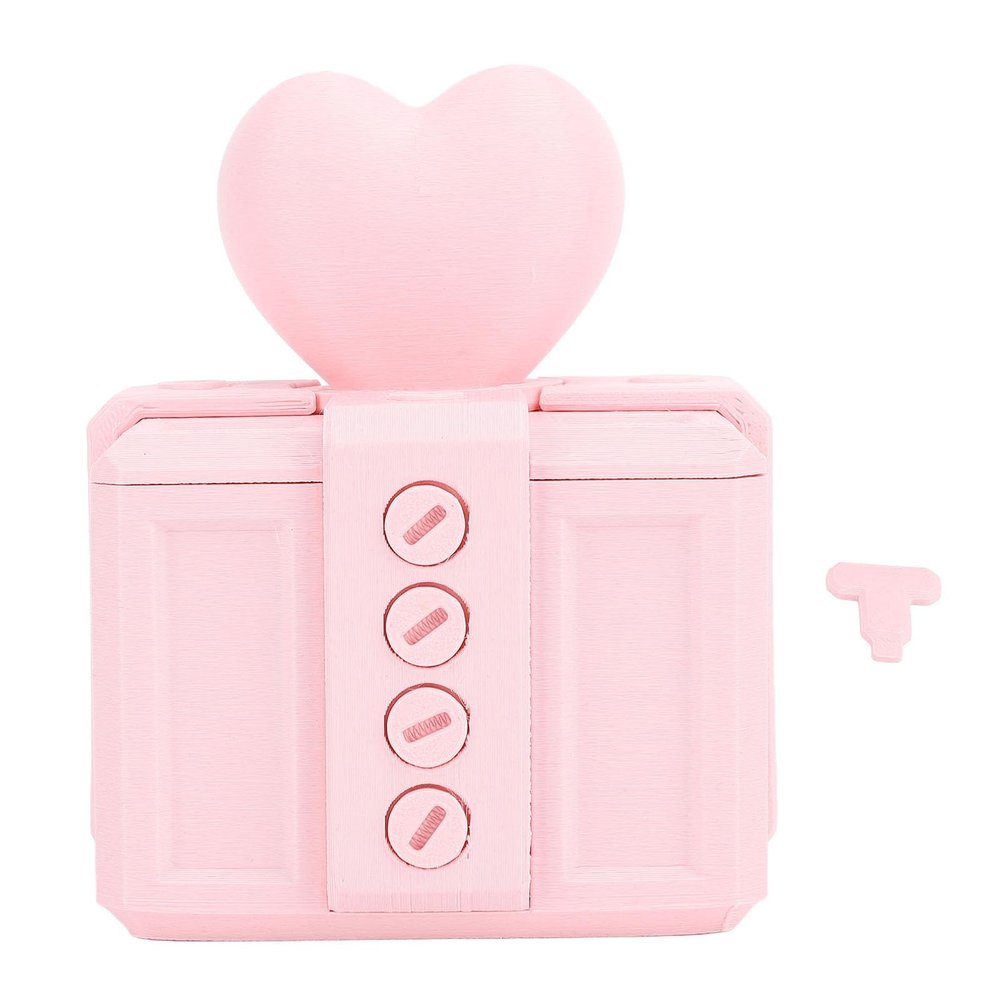 3D Printed Prank Screw Box, Hilarious Present Box For Men Women Xmas Holiday, Designed with Screws, Funny Surprise Box For Toys Keys Office Supplies (Pink)