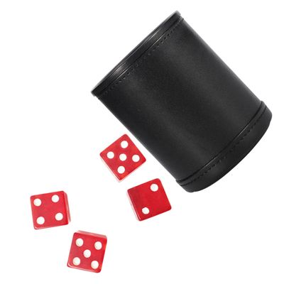 ibasenice 1pc Pu Leather Dice Cup with Transparent for Entertainment Games Shaking Box for Parties and Ktv Bars Easy to Clean and Use