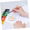 OFFSCH 10pcs Boys and Girls Diy Wooden Spinning Tops Toy Gyro Toys for Children Craft Supplies view 4