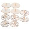 WHAMVOX 10-piece Set Wooden Boys and Girls Gyro Toys Unfinished Spinning Tops for Boys and Girls Family Craft Activity Toys view 1