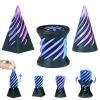 3PCS Impossible Cone,3D Printed Spiral Cone Fidget Toys,Impossible Pyramid Passthrough Sculpture,Stress Relieving Toys for Adults and Kids,Stocking Filler White Elephant Gifts (Purple+Black) view 1