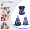 3PCS Impossible Cone,3D Printed Spiral Cone Fidget Toys,Impossible Pyramid Passthrough Sculpture,Stress Relieving Toys for Adults and Kids,Stocking Filler White Elephant Gifts (Purple+Black) view 3