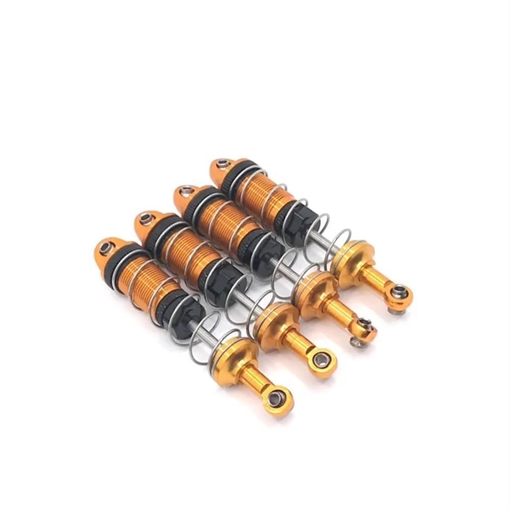 4 Piece Metal Shock Absorber Damper Compatible with 1/16 Scale RC Car Compatible with Upgrade Parts Model 16889 16889A 16890 16890A SG1601 SG1602 Accessories(Yellow)