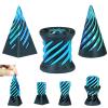 3PCS Impossible Cone,3D Printed Spiral Cone Fidget Toys,Impossible Pyramid Passthrough Sculpture,Stress Relieving Toys for Adults and Kids,Stocking Filler White Elephant Gifts (Green+Black) view 1