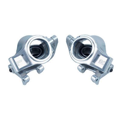 BeaxTurbo Racing Upgrade Parts CNC 7075#Aluminum Front Steering Blocks & C hub for TRAXXAS XRT 1/6 (Silver)