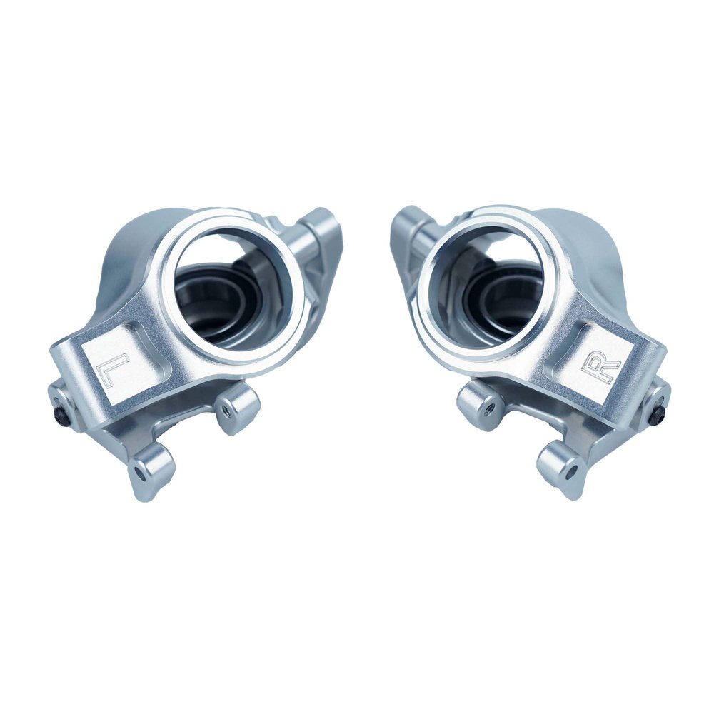BeaxTurbo Racing Upgrade Parts CNC 7075#Aluminum Front Steering Blocks & C hub for TRAXXAS XRT 1/6 (Silver)
