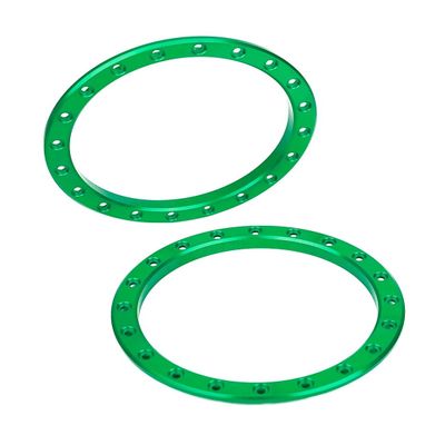 BeaxTurbo Racing Upgrade Parts Aluminum 4.3" Bead Lock Outer Ring for proline Badlands MX43 / Trencher Wheels (Green)