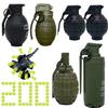 6pcs Toy-Hand Plastic Grenade for CS Battle Game, Fake Grenade Toys Tactical CS-Grenade Toy with 200 Foam Ammo for Age 14 Years Old and up, 4pcs Pull Ring Grenade Toys & 2 pcs Hand Grenades view 1