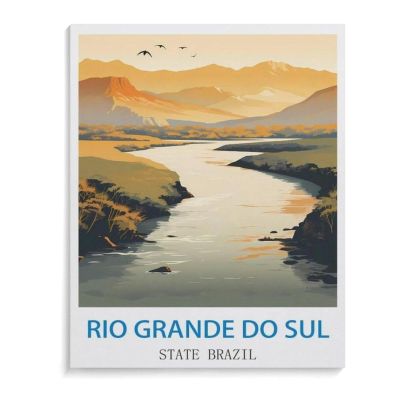 1000PcsVintage Travel Poster Rio Grande Do Sul State BrazilJigsaw Adult Decompression Game Puzzle Students Toy for Children Christmas Birthday Gifts50x70cm-A47