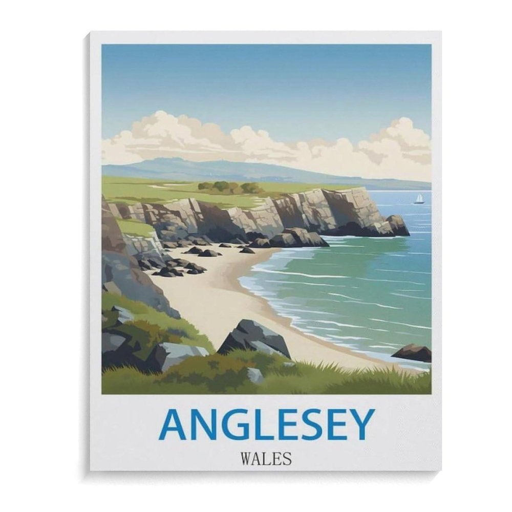 1000 Piece Jigsaw PuzzleAnglesey Vintage Travel Poster WalesAdults Children Paper Toy Educational Game38x26cm-A48