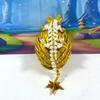 3D Printed Dragon, Gold Axolotl Dragon in Dragon Egg, 8.5" Adult Fidget ADHD Autism Toy, Home Office Decor Executive Desk Toy - D074-GE view 2