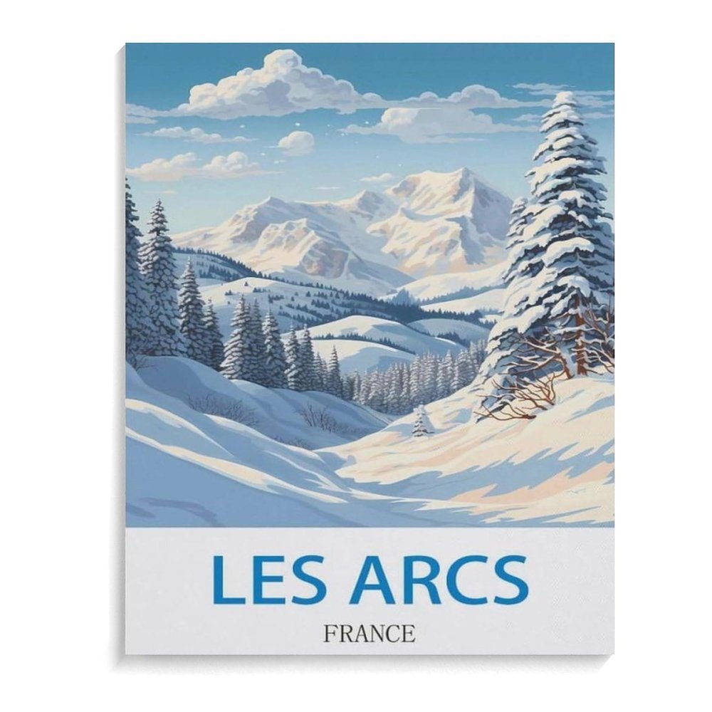 1000PcsLes Arcs France PosterJigsaw Adult Decompression Game Puzzle Students Toy for Children Christmas Birthday Gifts38x26cm-A87