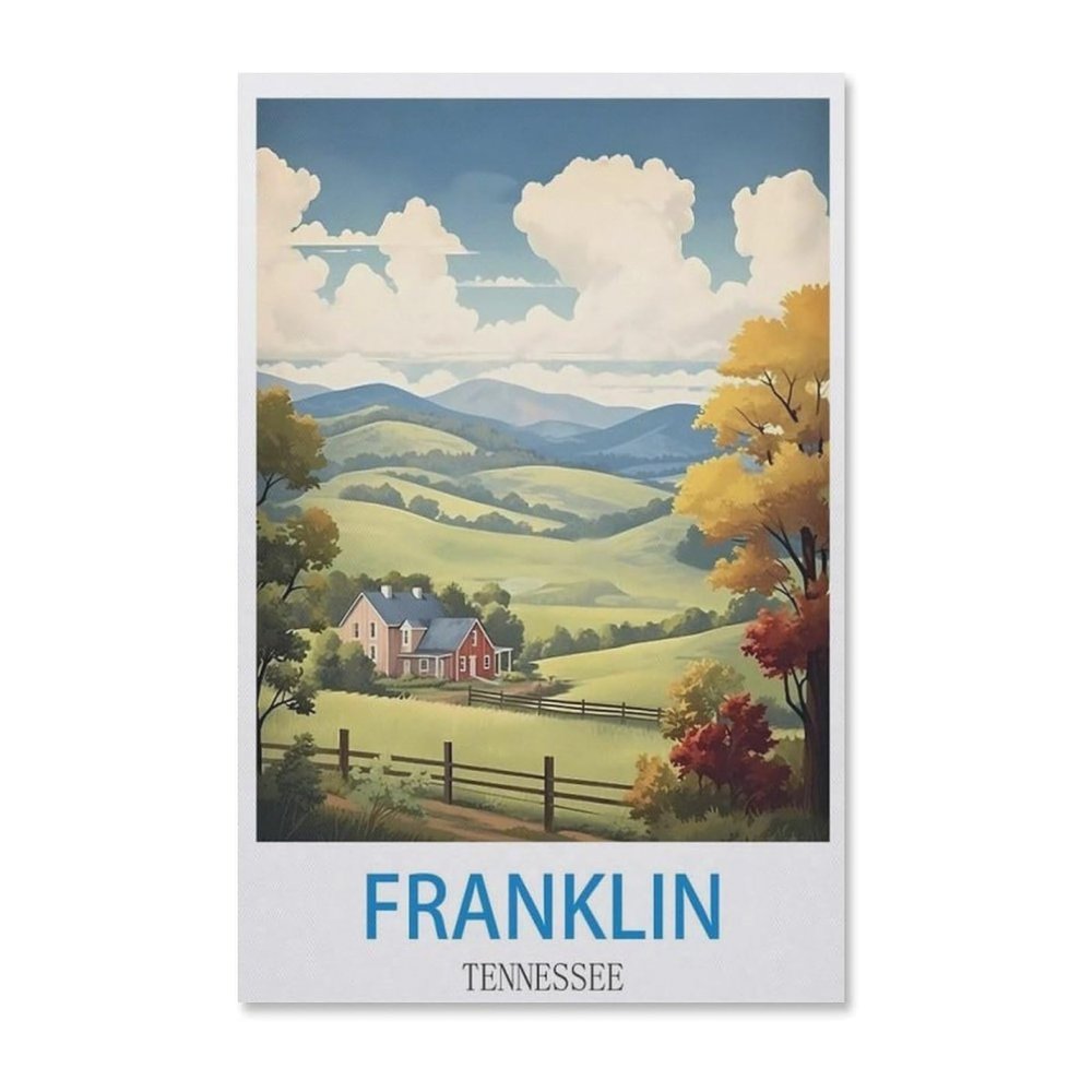 1000PcsFranklin Tennessee Vintage Travel PosterJigsaw Adult Decompression Game Puzzle Students Toy for Children Christmas Birthday Gifts38x26cm-G47