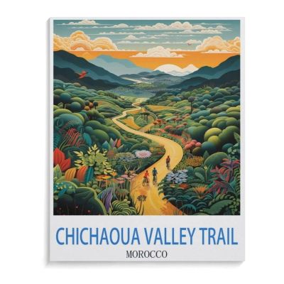 1000PcsVintage Travel Poster Chichaoua Valley MoroccoJigsaw Adult Decompression Game Puzzle Students Toy for Children Christmas Birthday Gifts50x70cm-D67