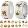 1000PCS Cartoon Transportation Sticker Car Bus Truck Airplane Construction Vehicle Sticker Kindergarten Rewards Stickers for Toddler Kid 2-4 Years Roll Teaching Training Potty Stickers (Truck) view 1
