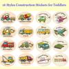 1000PCS Cartoon Transportation Sticker Car Bus Truck Airplane Construction Vehicle Sticker Kindergarten Rewards Stickers for Toddler Kid 2-4 Years Roll Teaching Training Potty Stickers (Truck) view 2