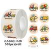 1000PCS Cartoon Transportation Sticker Car Bus Truck Airplane Construction Vehicle Sticker Kindergarten Rewards Stickers for Toddler Kid 2-4 Years Roll Teaching Training Potty Stickers (Truck) view 3