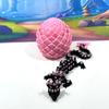 3D Printed Dragon, Black and Pink Cherry Blossom Dragon in Dragon Egg, 12" Articulated Adult Fidget ADHD Autism Toy, Home Office Decor Executive Desk Toy - D083-PE view 2