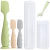 NFSVLB Baby Diaper Cream Spatula with Case-1 Large 2 Mini Butt Paste Spatula with 2 Travel Case-Soft Baby Butt spatula baby Diaper Cream Applicator-Diaper Rash spatula Bum Spatulas Brush view 1