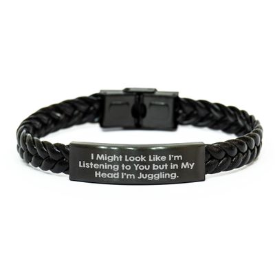 Amangny Funny Juggling Gifts for Men Women Friends Coworkers Family - Interlaced Leather Valentine's Ideas