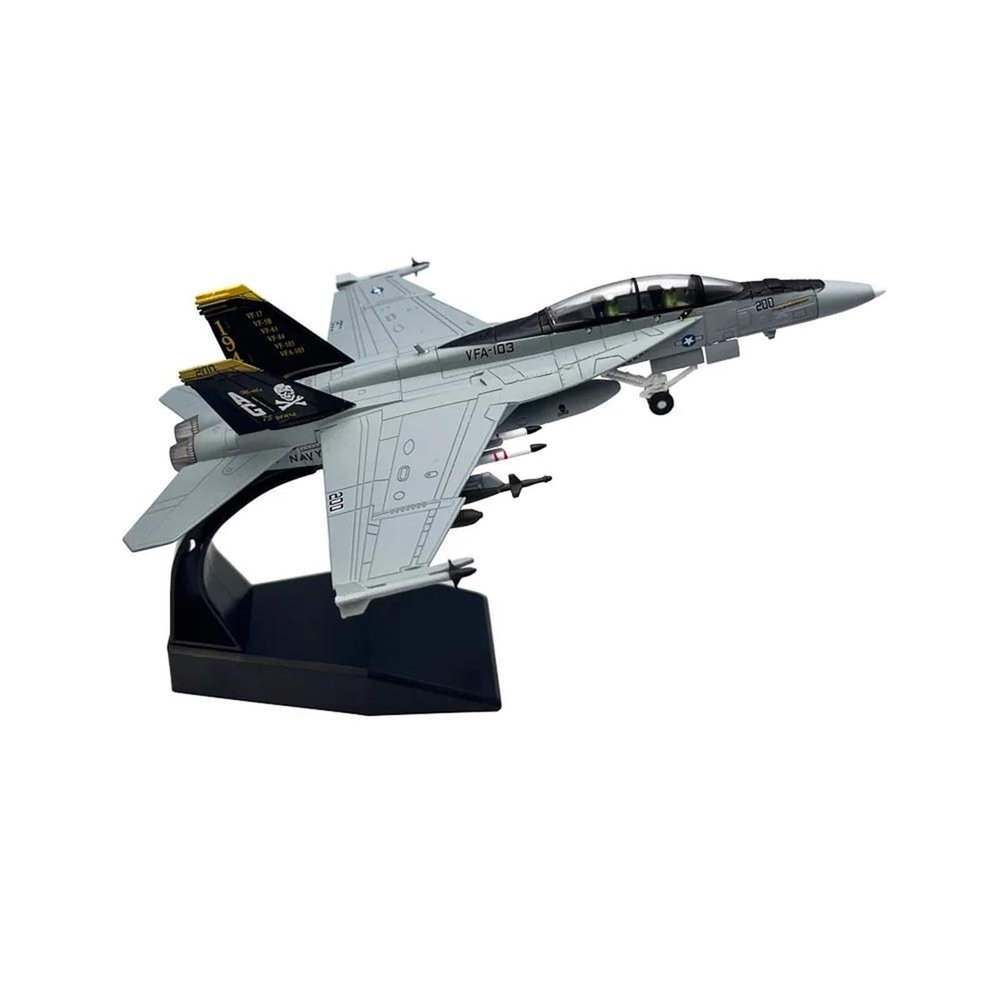 OQMAZO Die Cast Plane 1/100 Scale F18 F/A-18F for VFA-2 Fighter Jet Airplane Aircraft Metal Military Plane Toy Single Model Finished Metal Airplane