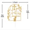 Gold Glitter On Your First Holy Communion Cake Topper, On Your Confirmation/Blessing Confirmation, Baptism Baby Shower Party Decorations Supplies view 2