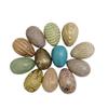 12 Pieces Handcrafted Wooden Easter Eggs, Multi-Coloured Fake Eggs (2.75"x2") Easter Decorations, Wooden Egg Decor for Spring Holiday, Table Centerpieces, and Festive Home Accents. view 1