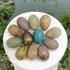 12 Pieces Handcrafted Wooden Easter Eggs, Multi-Coloured Fake Eggs (2.75"x2") Easter Decorations, Wooden Egg Decor for Spring Holiday, Table Centerpieces, and Festive Home Accents. view 3