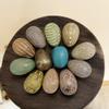 12 Pieces Handcrafted Wooden Easter Eggs, Multi-Coloured Fake Eggs (2.75"x2") Easter Decorations, Wooden Egg Decor for Spring Holiday, Table Centerpieces, and Festive Home Accents. view 4