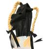 monbvxcerk atex Mask Rubber Hood with Double Blond Ponytail Wigs Beautiful Girl Headgear Club Cosplay (M) view 3