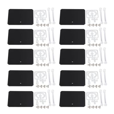 10PCS Action Figure Stand, 6in Assembly Action Figure Display Holder Base Doll Model Support Stand for 1/144 Scale Anime Figures SD BB Model Dolls (Black)